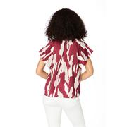 Maroon and Grey Stewart Simmons The Abstract Blouse